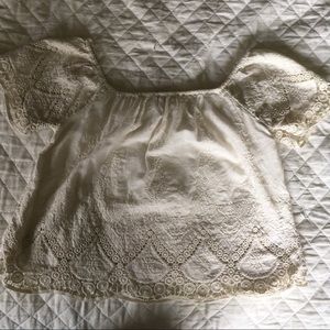 Cream off the shoulder top